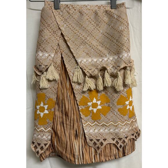 Disney Other - Disney Store Girls Moana Skirt Size 5 6 Stretch Waist Layer Costume EUC